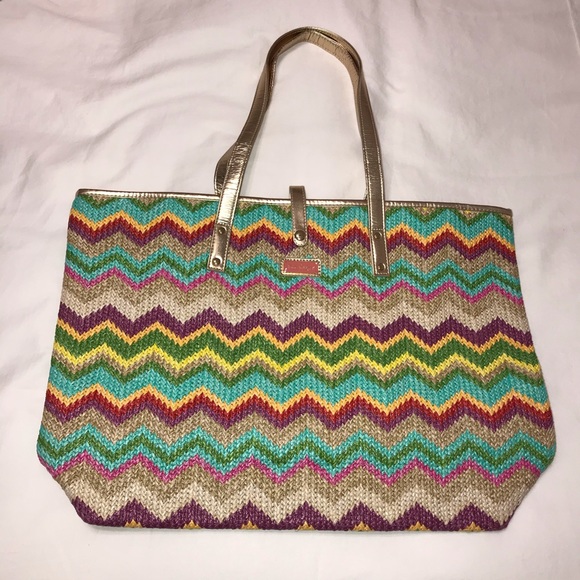 Lily Pulitzer Spring Fling Multi Straw Tote - Picture 4 of 13